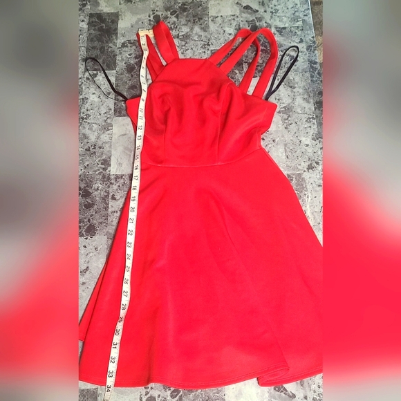 Little Red Formal Dress size 1/2 B. Darlin LIKE NEW! - Picture 5 of 5